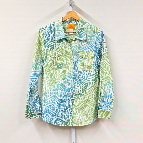 Ruby Road Lurex Shine Animal Print Blouse - Picture 1 of 4